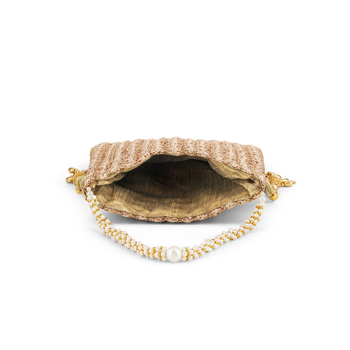 Afeemi Rose Gold Potli Bag