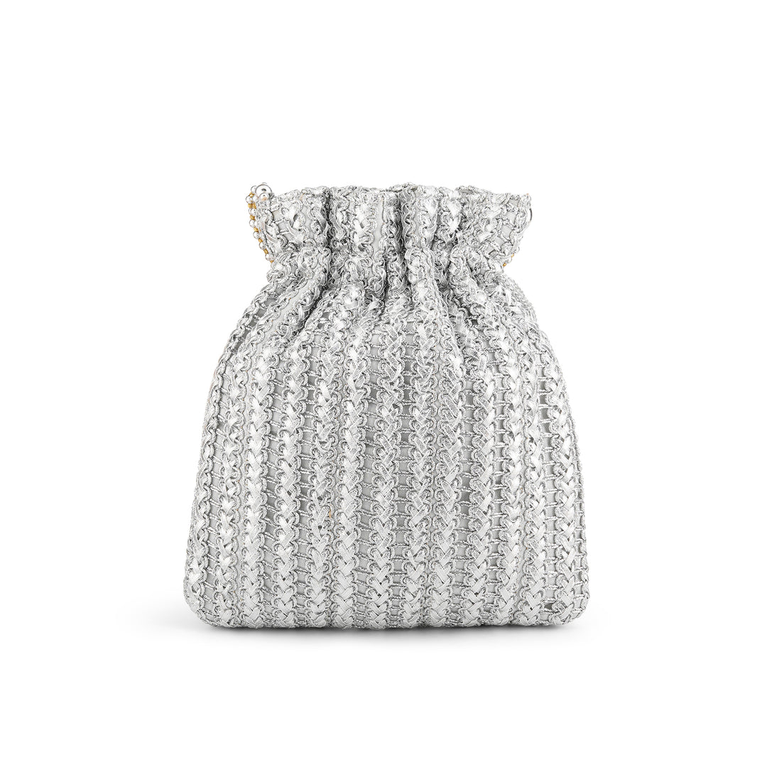 Afeemi Silver Potli Bag