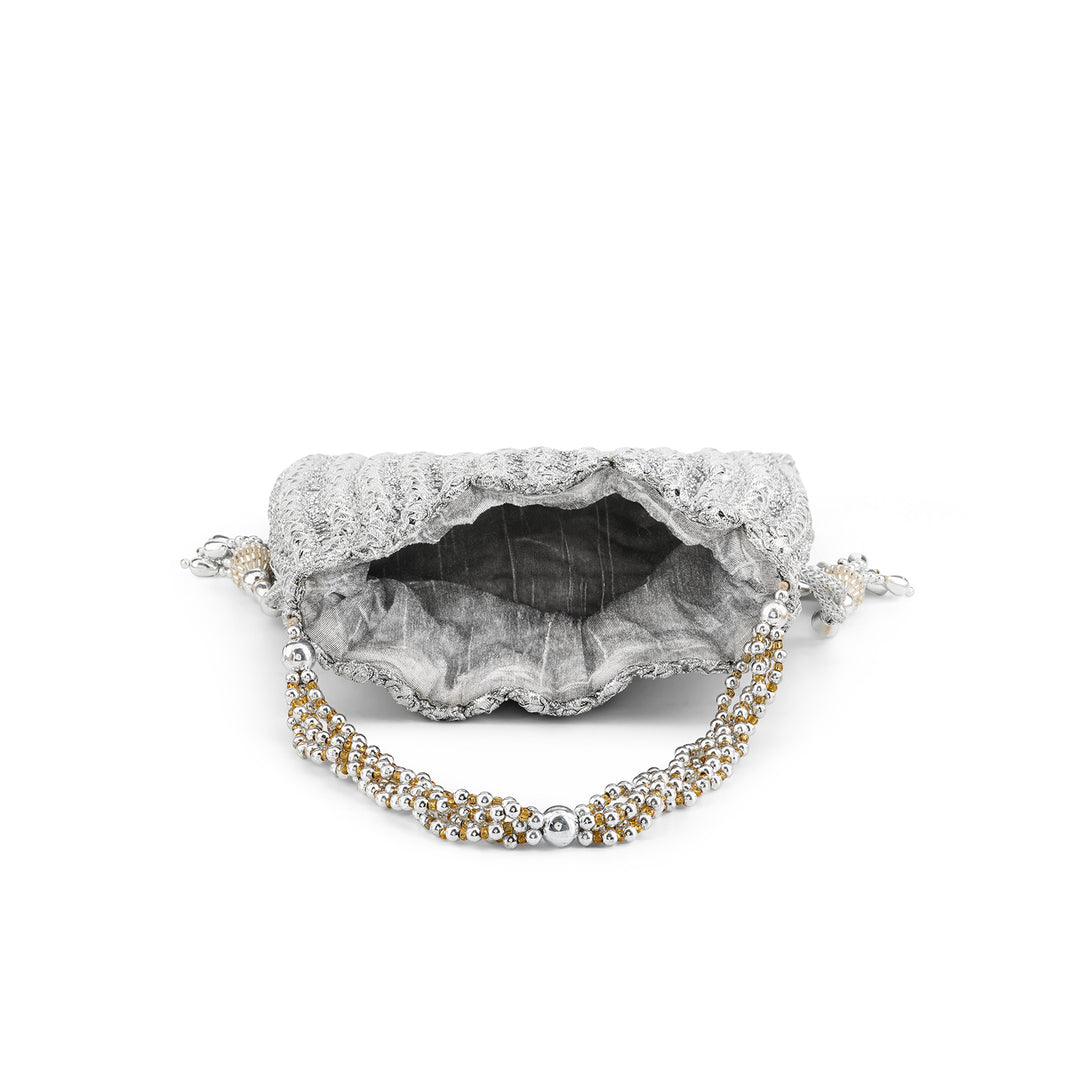 Afeemi Silver Potli Bag