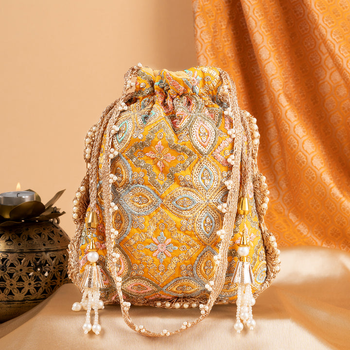Manohari Mustard Potli Bag