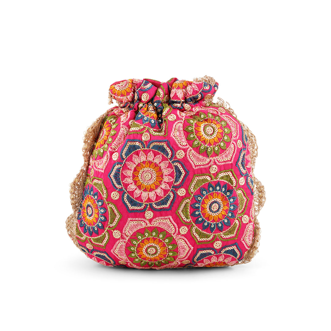 Rangeela Re Pink Potli Bag