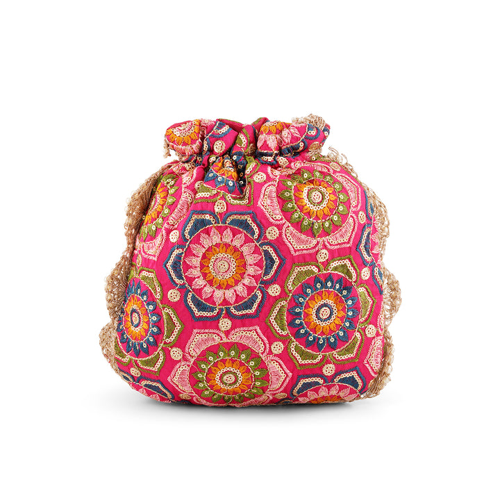 Rangeela Re Pink Potli Bag