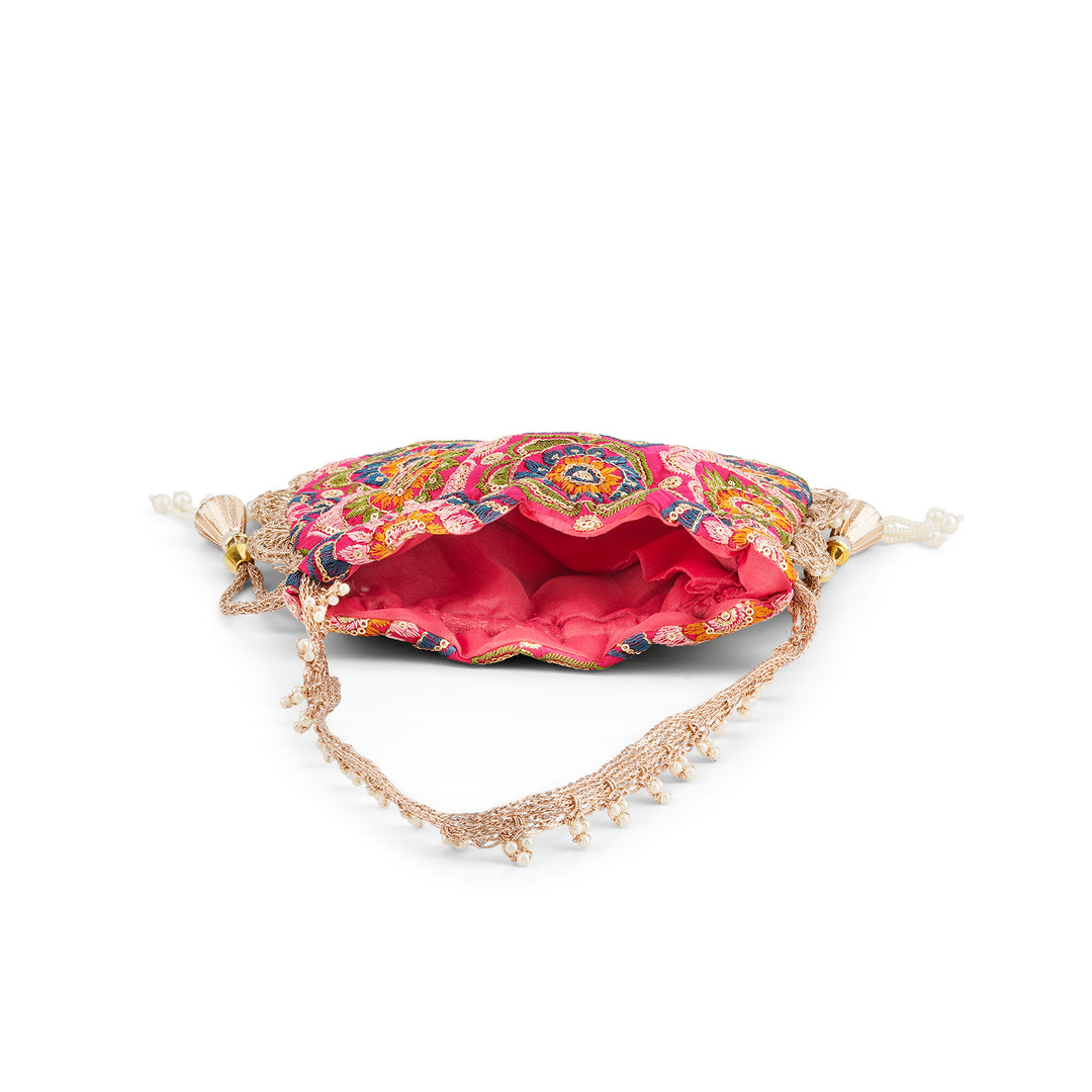 Rangeela Re Pink Potli Bag