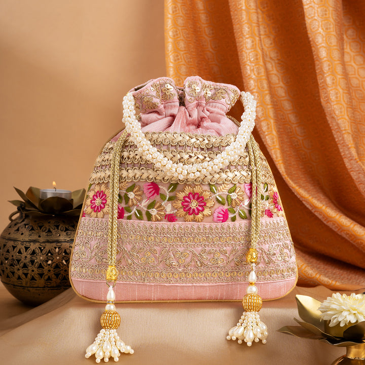 Adha Ishq Pink Potli Bag