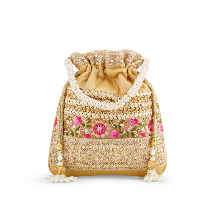 Adha Ishq Gold Potli Bag