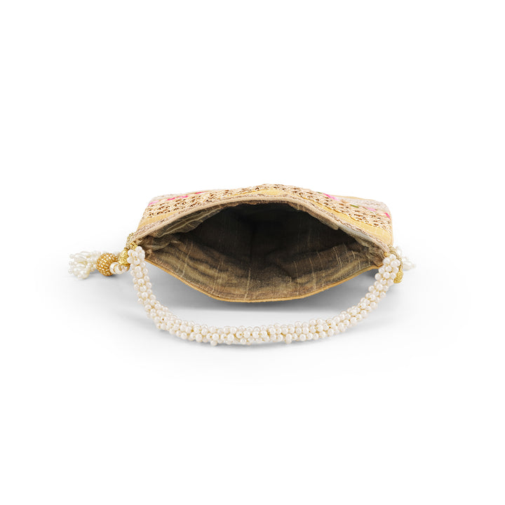 Adha Ishq Gold Potli Bag