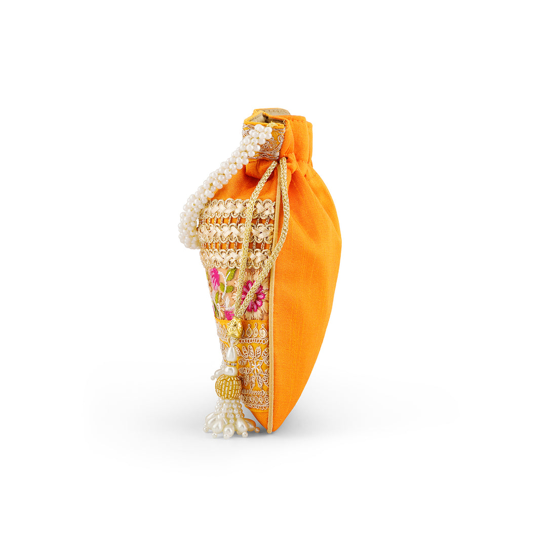 Adha Ishq Yellow Potli Bag