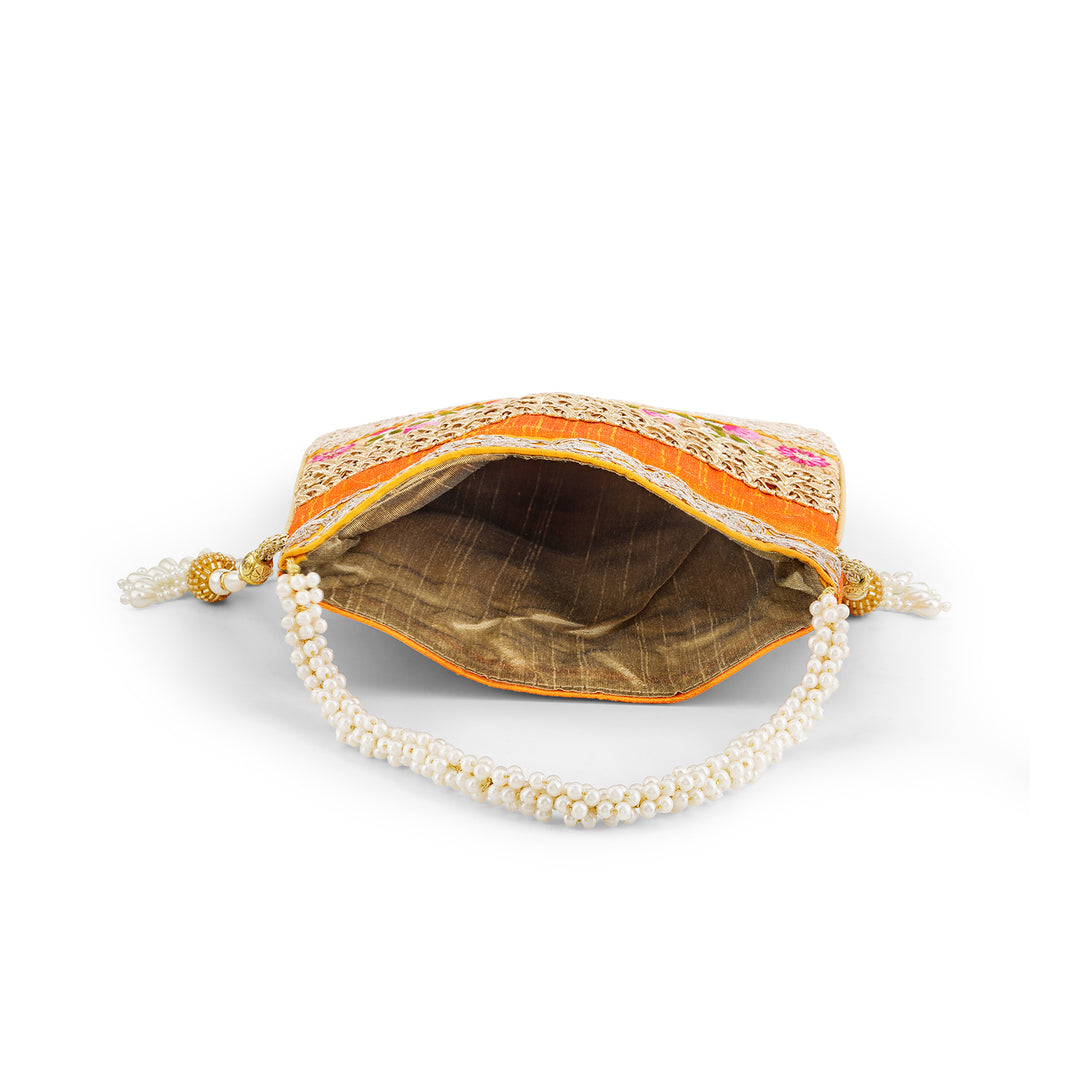 Adha Ishq Yellow Potli Bag