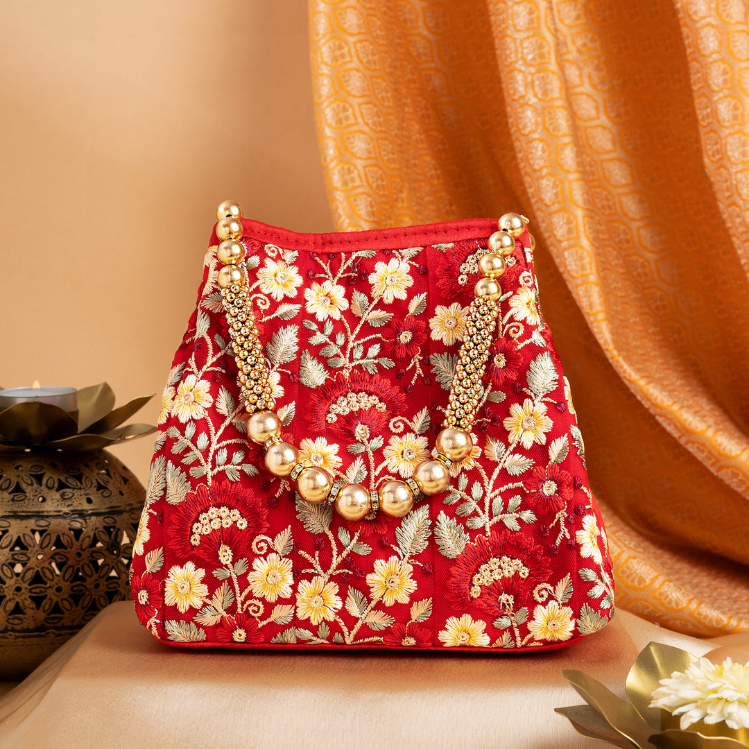Rang Rasiya Red Potli Bag