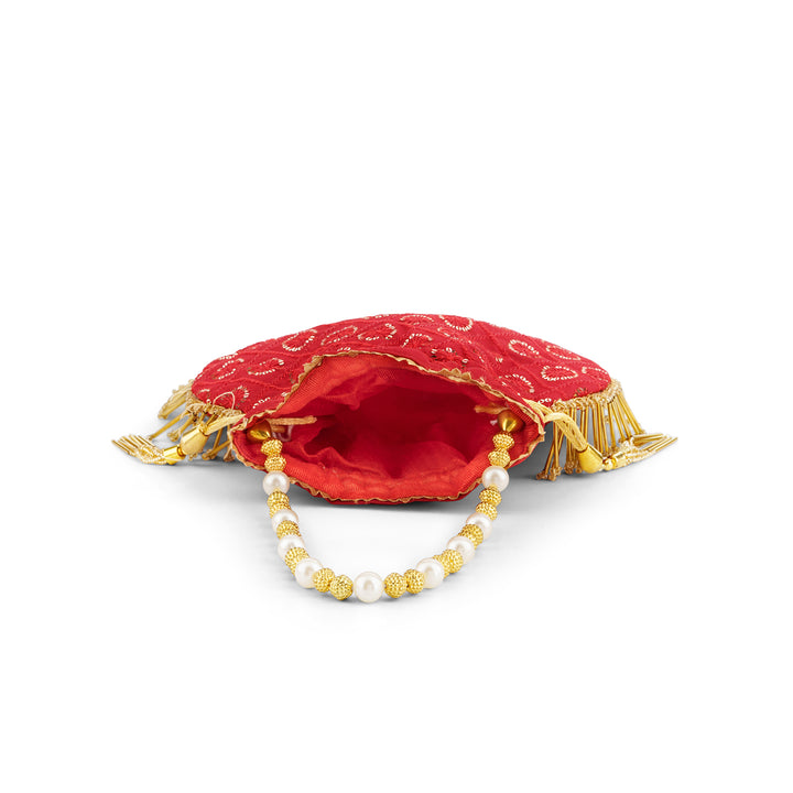 Meri Pyaari Bindu Red Sequence Potli Bag