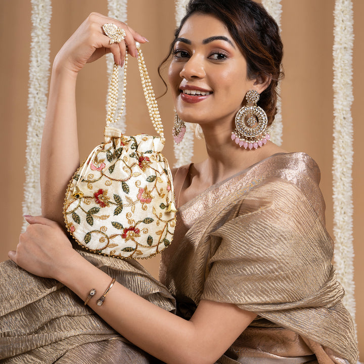 Kesariya Multicoloured Potli Bag