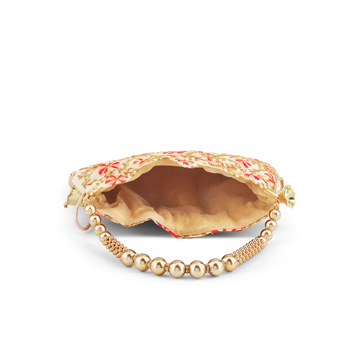 Jab Phool Khile Pink Embroidered Potli Bag