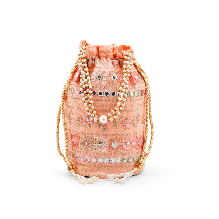 Rangisari Peach Potli bag