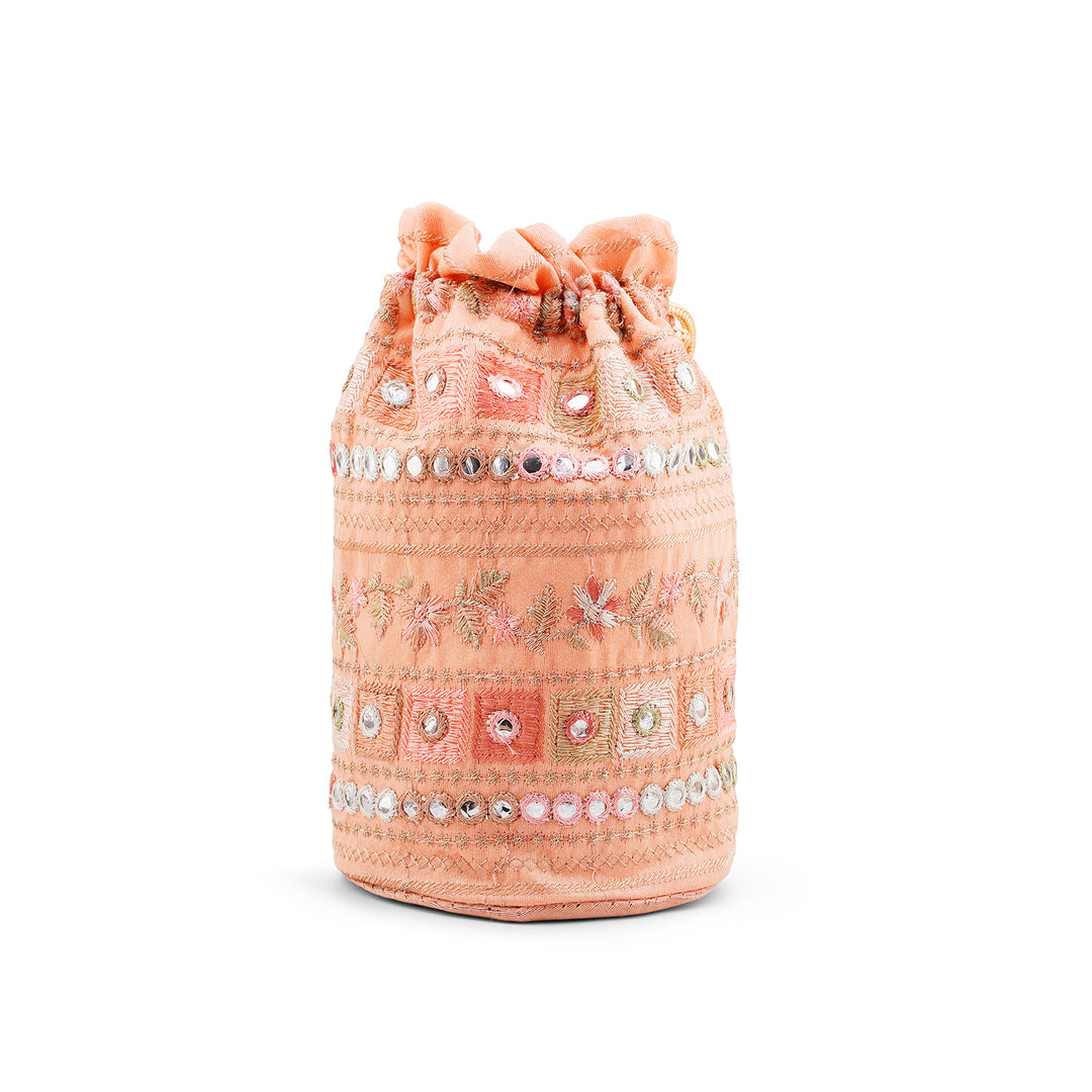 Rangisari Peach Potli bag