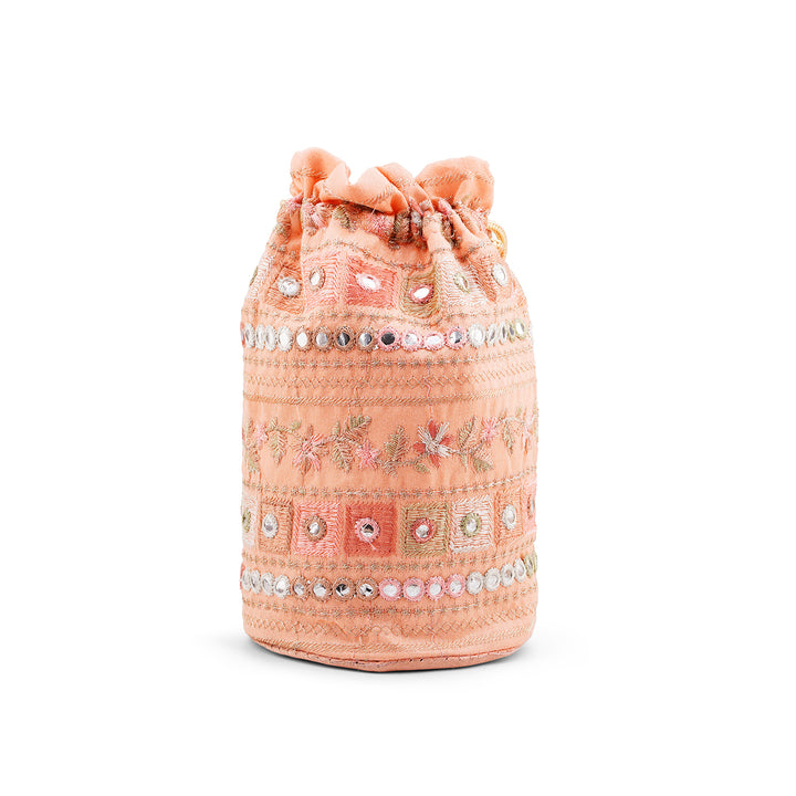 Rangisari Peach Potli bag