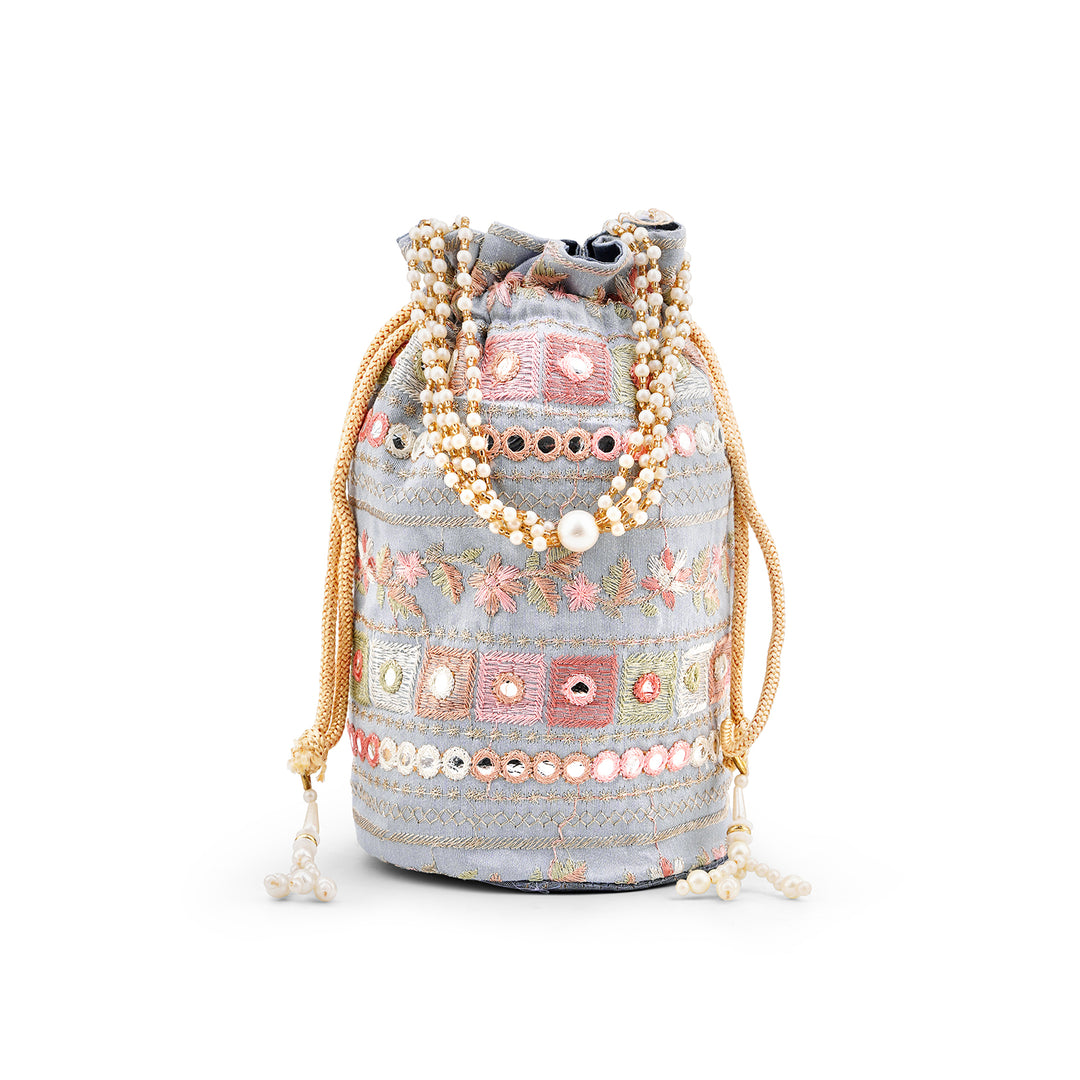 Rangisari Grey Potli bag