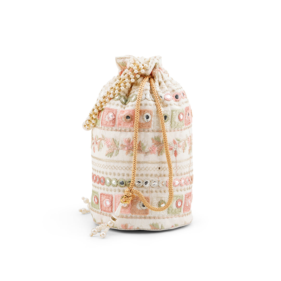 Rangisari Off White Potli bag