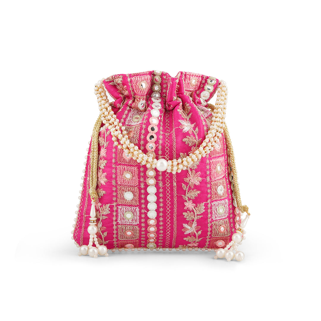 Yeh Sama Dark Pink Potli Bag