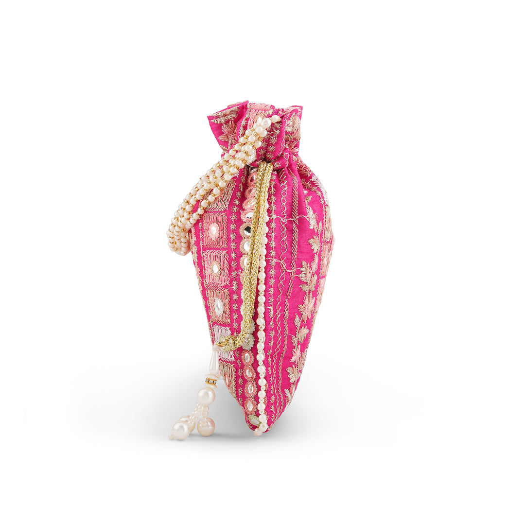 Yeh Sama Dark Pink Potli Bag
