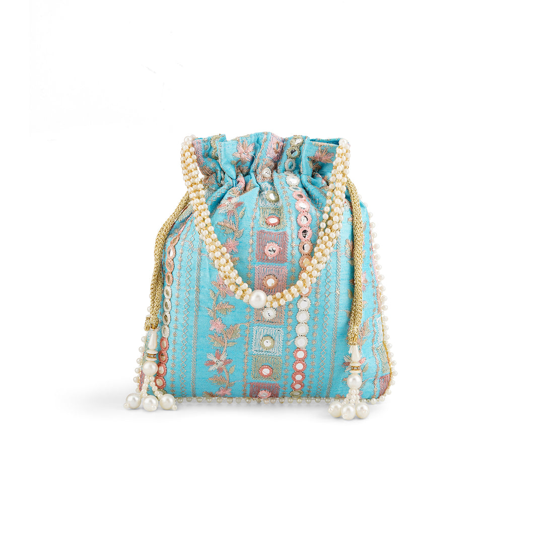 Yeh Sama Blue Potli Bag