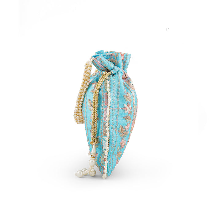Yeh Sama Blue Potli Bag