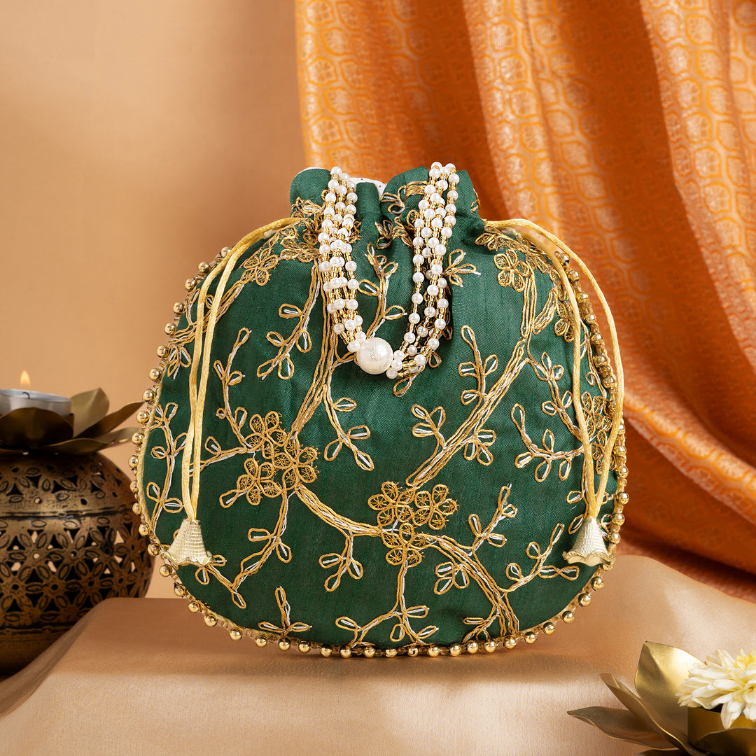 Yeh Haseen Vadiyan Green Potli Bag