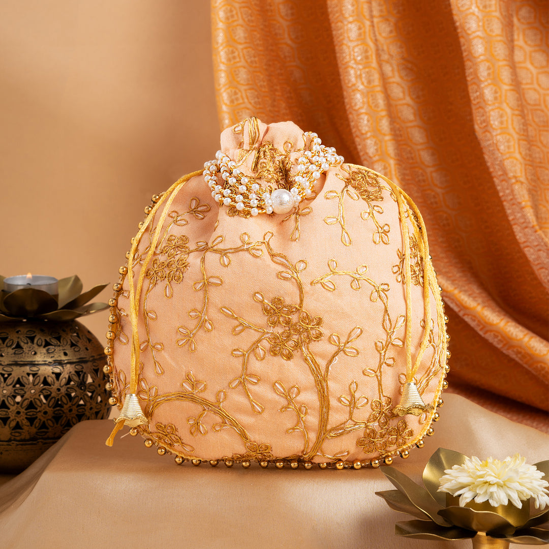 Yeh Haseen Vadiyan Cream Potli Bag