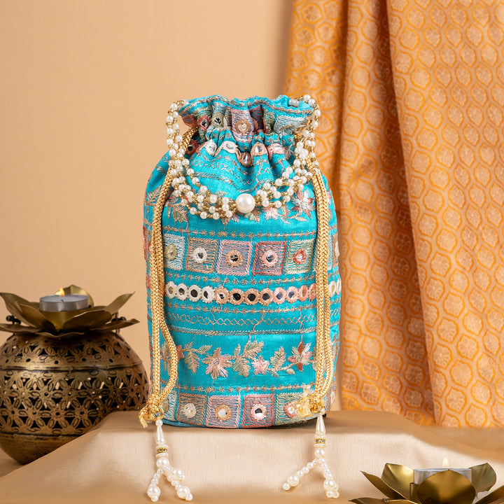 Rangisari Aasmani Potli bag