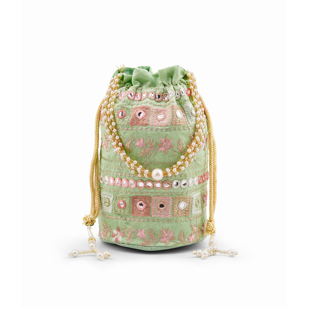 Rangisari Pista Potli bag