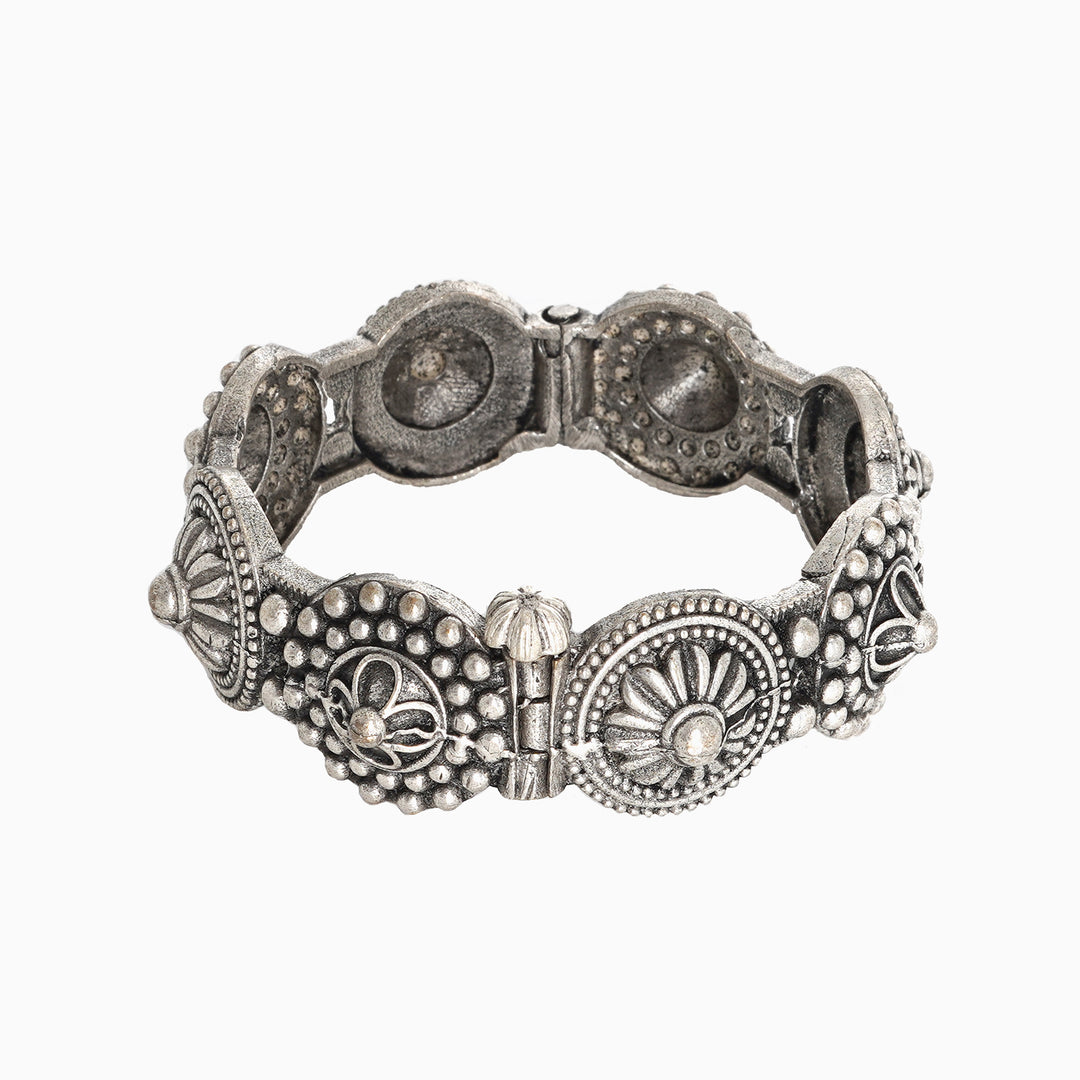 Teejh Sheela Silver Oxidised Bracelet
