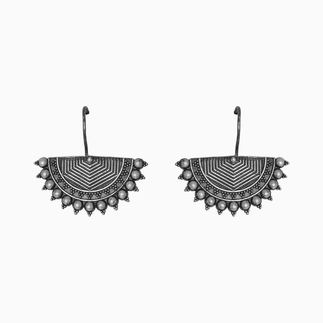Teejh Aiyra Silver Oxidised Earrings