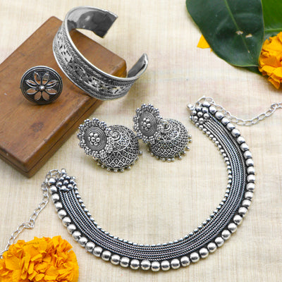 Teejh Sia oxidized silver jewellery gift set - Teejh