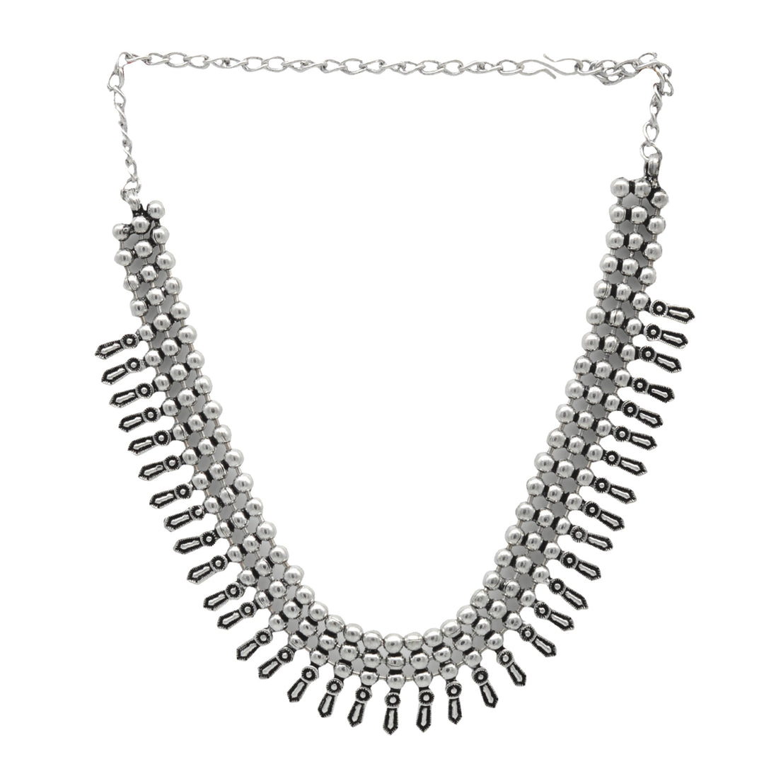 Teejh Mishi Metallic Silver Oxidized Jewelry Gift Set
