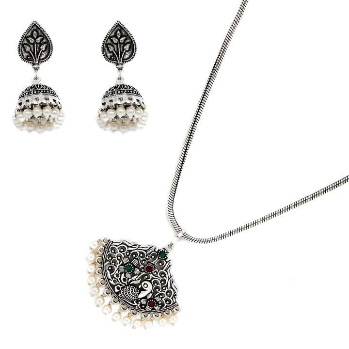 Teejh Vishi Multi colored Metallic Silver Oxidized Gift Set