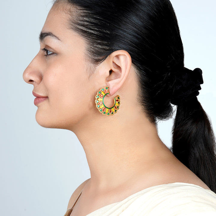 Teejh Aamani Green Earrings