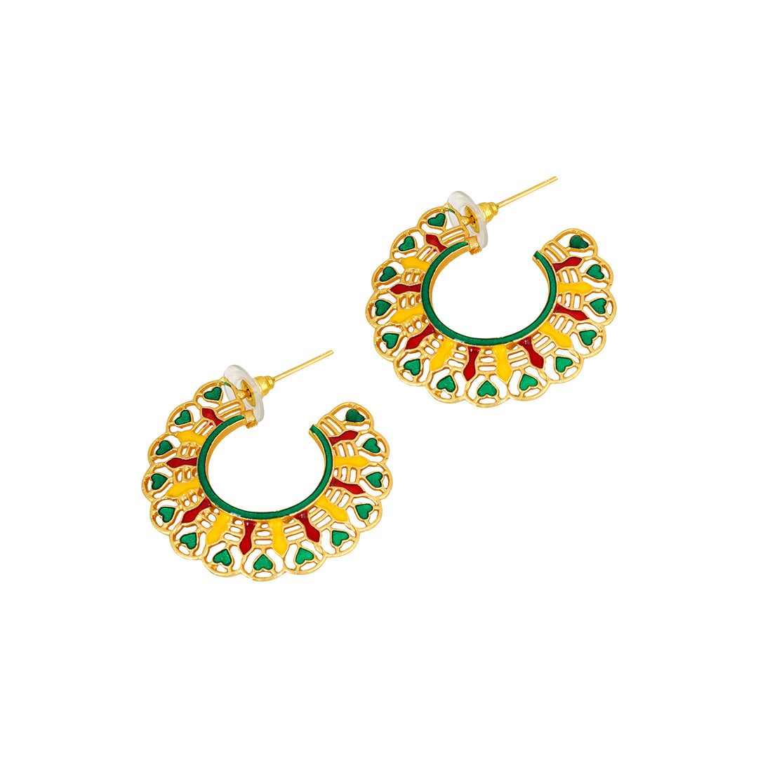 Teejh Aamani Green Earrings