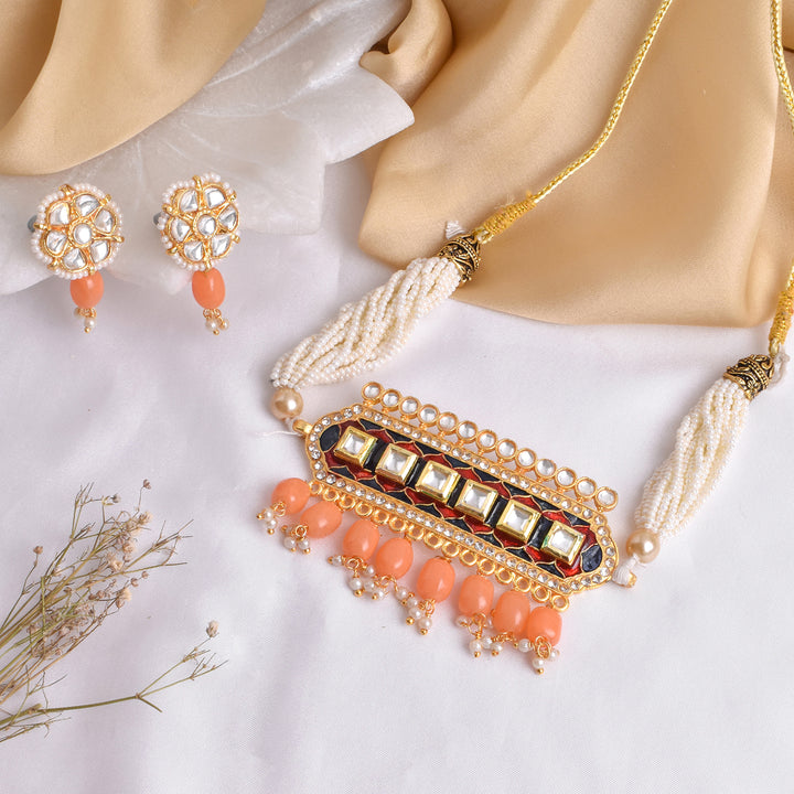 Teejh Akruti Blue Necklace Set