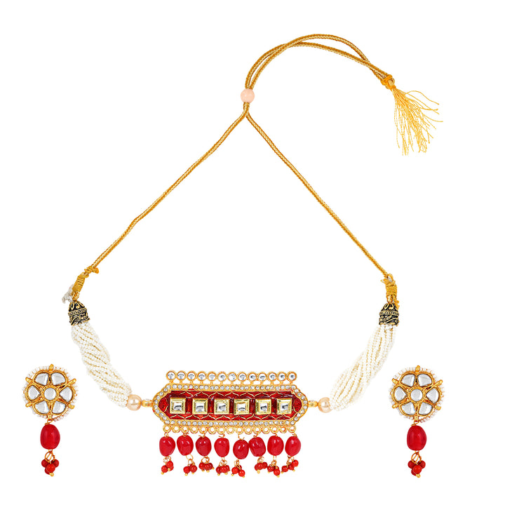 Teejh Akruti Pink Necklace Set