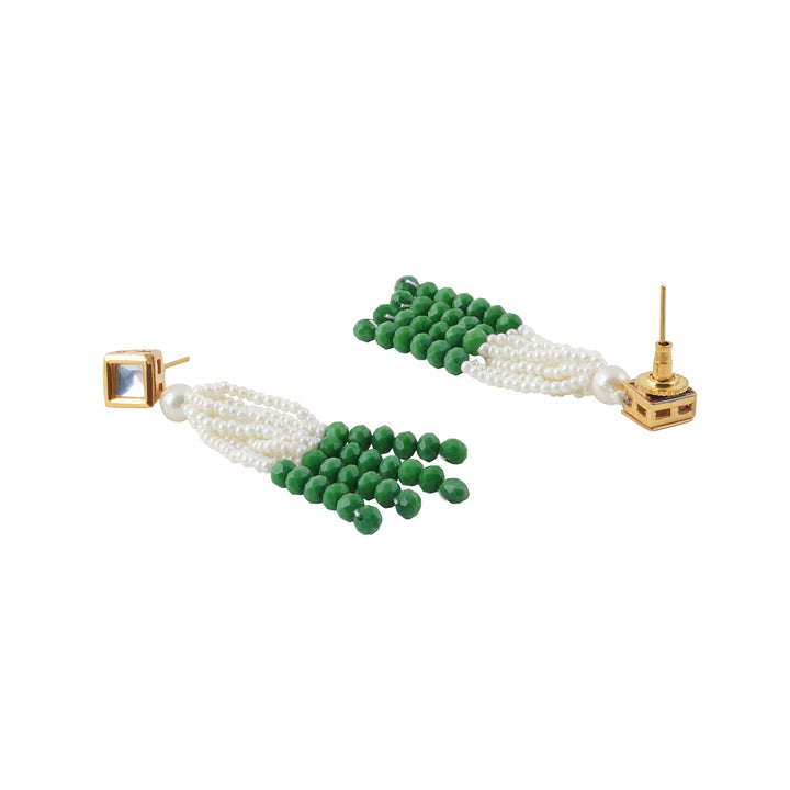 Teejh Jareen Green and White Gold Necklace Set