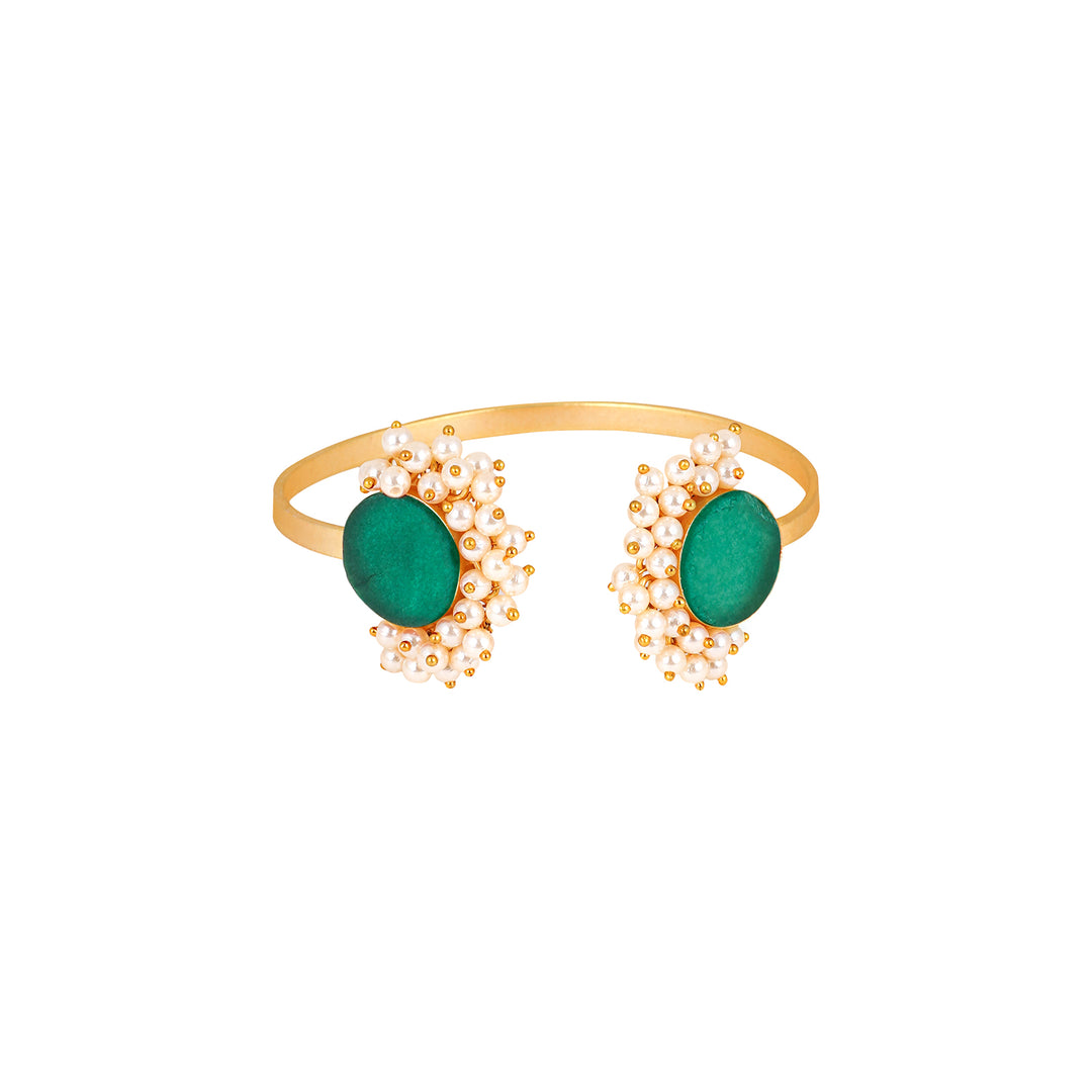 Teejh Piyali Green Studded Pearl Bracelet