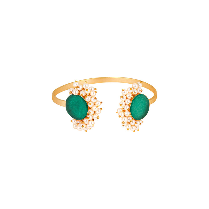 Teejh Piyali Green Studded Pearl Bracelet