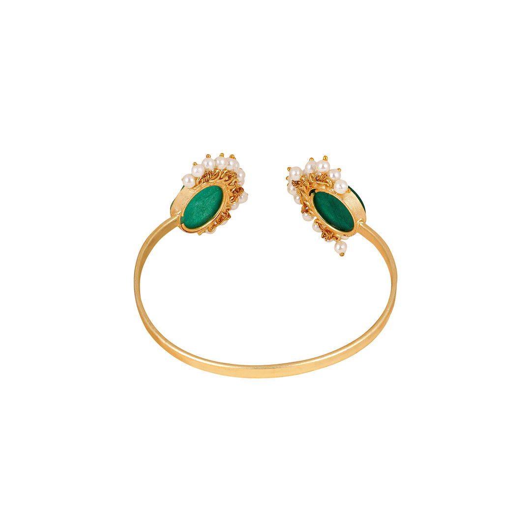 Teejh Piyali Green Studded Pearl Bracelet