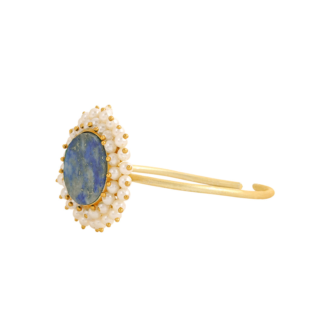 Teejh Aasita Blue Studded Pearl Bracelet