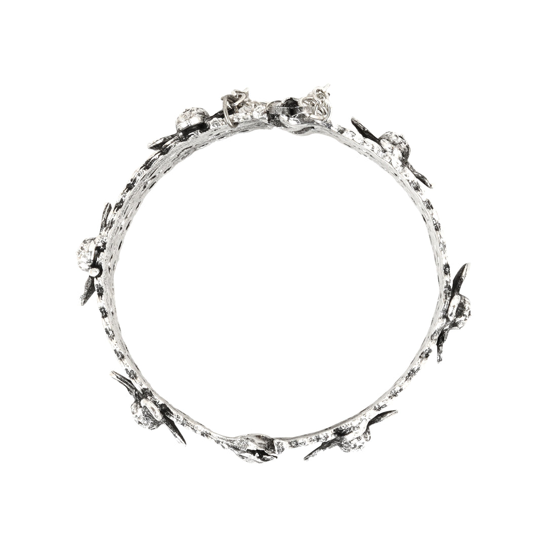 Teejh Getanjaali Silver Oxidised Bracelet