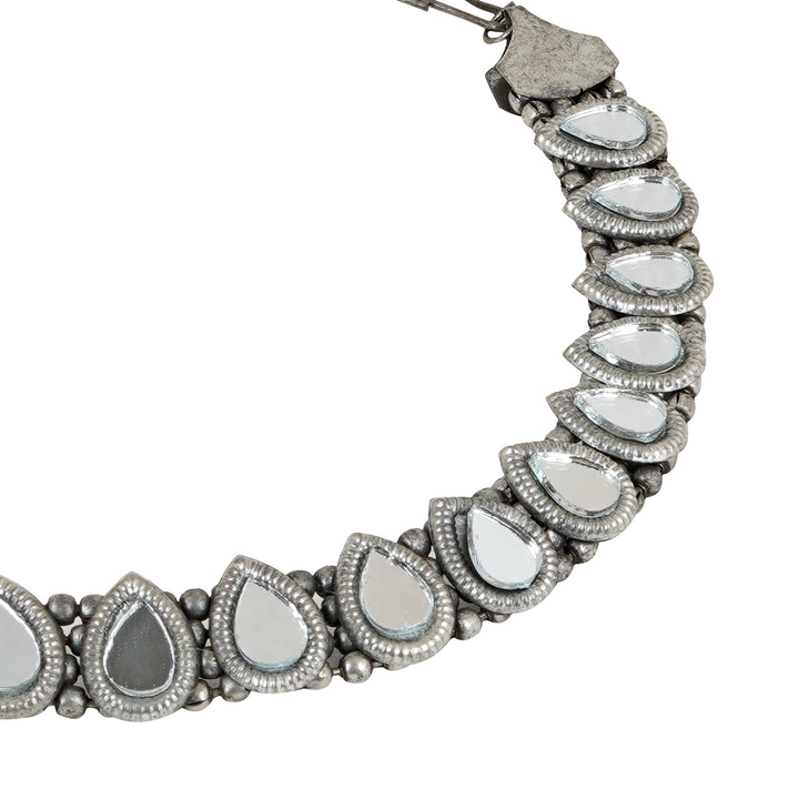 Teejh Riddhima Silver Oxidised Necklace Set