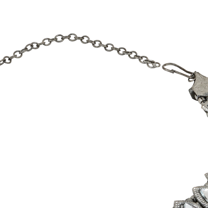 Teejh Riddhima Silver Oxidised Necklace Set