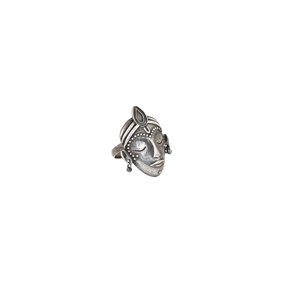 Teejh Sauhrida Silver Oxidised Ring