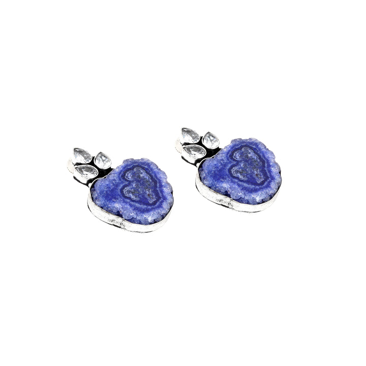 Teejh Harika Blue Silver Oxidised Earring