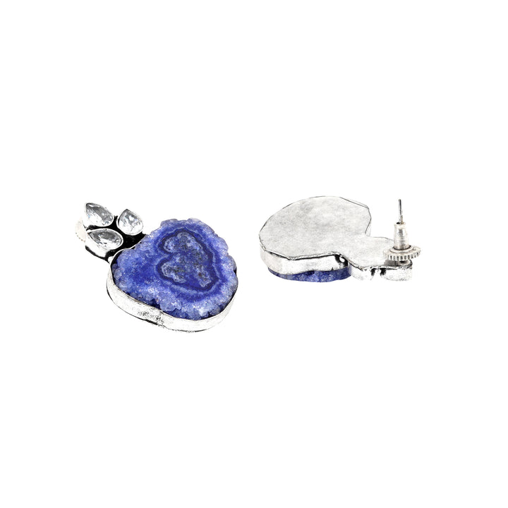 Teejh Harika Blue Silver Oxidised Earring