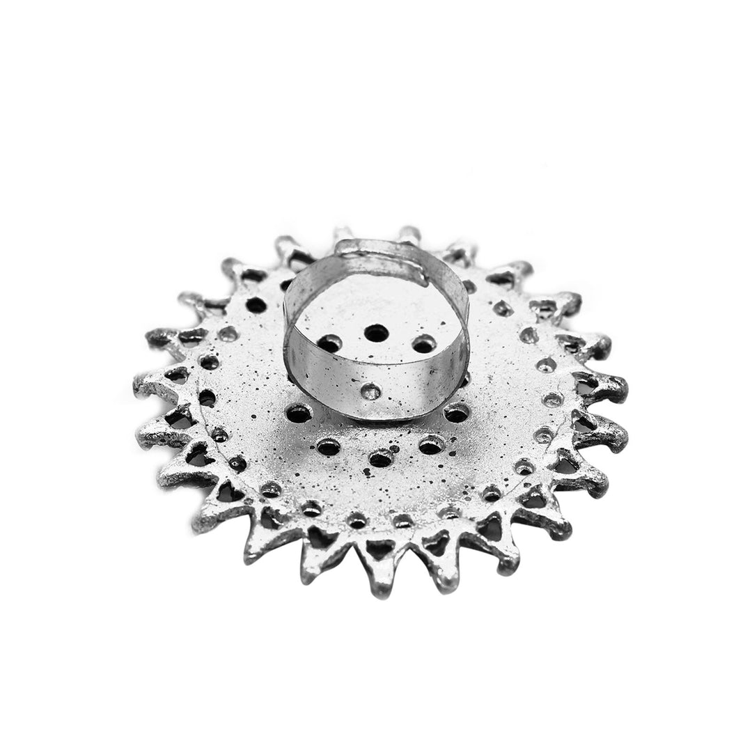 Lavanya Silver Oxidized Ring - Teejh